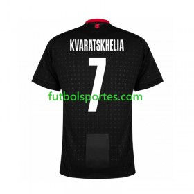Camiseta Georgia Kvaratskhelia 7 Segunda Equipación Euro 2024
